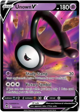 Pokemon Single Card - Silver Tempest 065/195 Unown V Pack Fresh