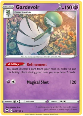 Pokemon Single Card - Silver Tempest 069/195 Gardevoir Rare Pack Fresh