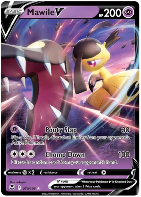 Pokemon Single Card - Silver Tempest 070/195 Mawile V Pack Fresh