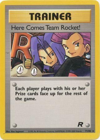 Pokemon Single Card - Team Rocket 71/82 Here Comes Team Rocket Rare Near Mint Condition