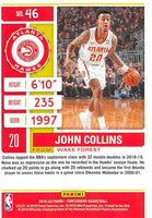 NBA 2019-20 Panini Contenders Game Ticket Red #46 John Collins Atlanta Hawks NBA Basketball Trading Card  by Panini