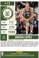 NBA 2019-20 Panini Contenders Season Ticket #13 Brook Lopez Milwaukee Bucks NBA Basketball Trading Card