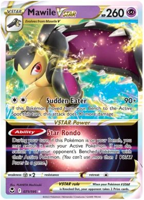 Pokemon Single Card - Silver Tempest 071/195 Mawile VSTAR Pack Fresh