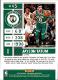NBA 2019-20 Panini Contenders Basketball #43 Jayson Tatum Boston Celtics Basketball Card