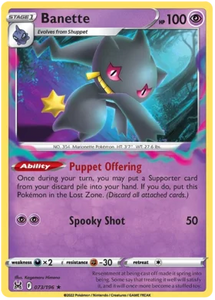 Pokemon Single Card - Lost Origin 073/196 Banette Rare Pack Fresh