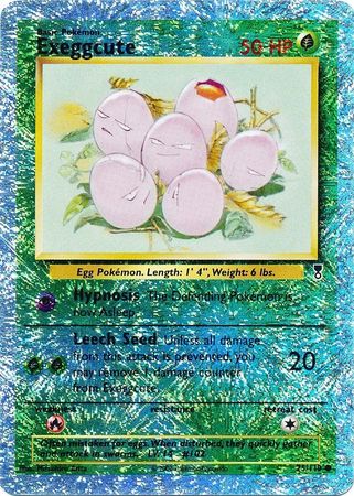 Pokemon Single Card - Legendary Collection 075/110 Reverse Holo Exeggcute Near Mint Condition