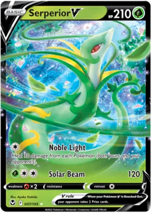 Pokemon Single Card - Silver Tempest 007/195 Serperior V Pack Fresh