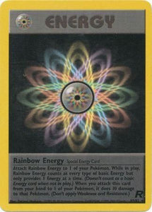 Pokemon Single Card - Team Rocket 80/82 Rainbow Energy Non-Holo Near Mint Condition