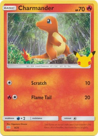 Pokemon Single Card - McDonalds 2021 25th Anniversary Promo 09/25 Charmander