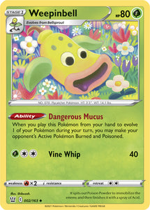 Pokemon Single Card - Battle Styles 002/163 Weepinbell Uncommon Pack Fresh