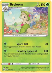 Pokemon Single Card - Brilliant Stars 004/172 Breloom Rare Pack Fresh