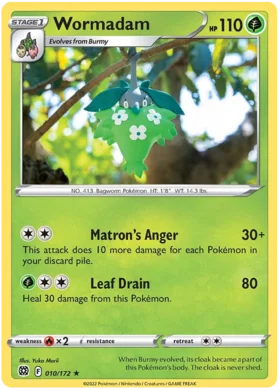 Pokemon Single Card - Brilliant Stars 010/172 Wormadam Rare Pack Fresh