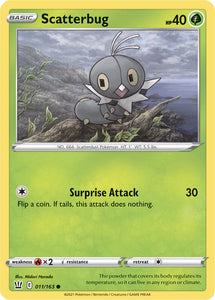 Pokemon Single Card - Battle Styles 011/163 Scatterbug Common Pack Fresh