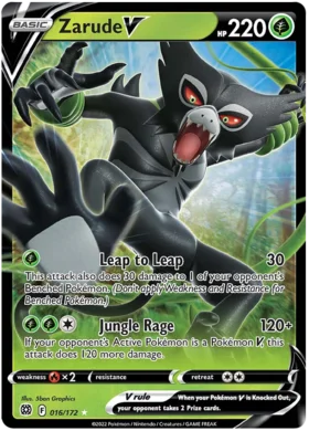 Pokemon Single Card - Brilliant Stars 016/172 Zarude V Pack Fresh