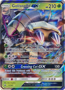 Pokemon Single Card - Burning Shadows 017/147 Golisopod GX Pack Fresh