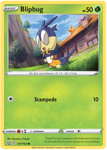 Pokemon Single Card - Battle Styles 017/163 Blipbug Common Pack Fresh