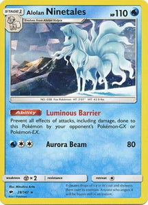 Pokemon Single Card - Burning Shadows 028/147 Alolan Ninetaies Holo Theme Deck Exclusive Rare Pack Fresh