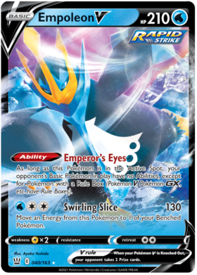 Pokemon Single Card - Battle Styles 040/163 Empoleon V Pack Fresh