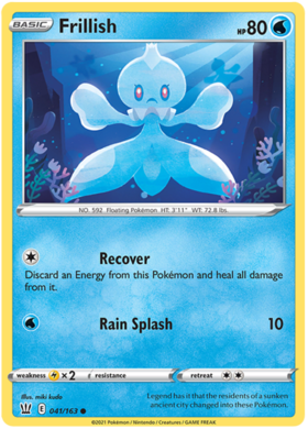 Pokemon Single Card - Battle Styles 041/163 Frillish Common Pack Fresh