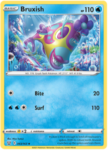 Pokemon Single Card - Battle Styles 043/163 Bruxish Uncommon Pack Fresh