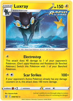 Pokemon Single Card - Battle Styles 048/163 Luxray Holo Rare Pack Fresh