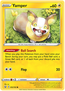 Pokemon Single Card - Battle Styles 052/163 Yamper Common Pack Fresh