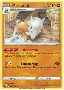 Pokemon Single Card - Battle Styles 070/163 Marowak Rare Pack Fresh