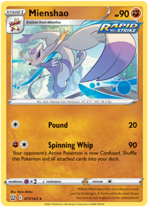 Pokemon Single Card - Battle Styles 077/163 Mienshao Rare Pack Fresh