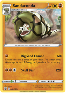 Pokemon Single Card - Battle Styles 082/163 Sandaconda Holo Rare Pack Fresh