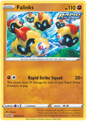 Pokemon Single Card - Battle Styles 083/163 Falinks Rare Pack Fresh