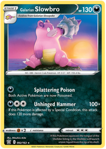 Pokemon Single Card - Battle Styles 092/163 Galarian Slowbro Rare Pack Fresh