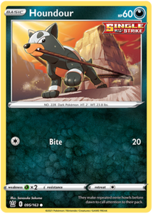 Pokemon Single Card - Battle Styles 095/163 Houndour Common Pack Fresh