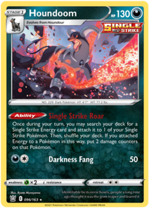 Pokemon Single Card - Battle Styles 096/163 Houndoom Holo Rare Pack Fresh