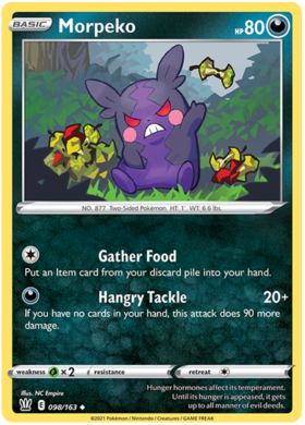 Pokemon Single Card - Battle Styles 098/163 Morpeko Uncommon Pack Fresh