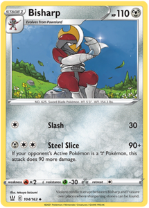 Pokemon Single Card - Battle Styles 104/163 Bisharp Uncommon Pack Fresh