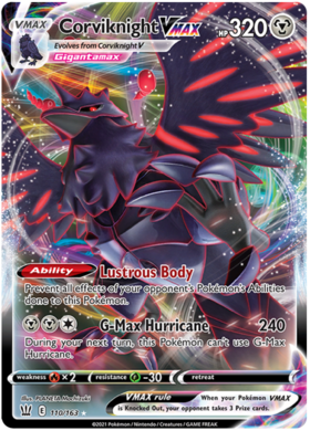 Pokemon Single Card - Battle Styles 110/163 Corviknight VMAX Pack Fresh