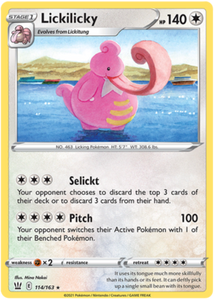 Pokemon Single Card - Battle Styles 114/163 Lickilicky Rare Pack Fresh