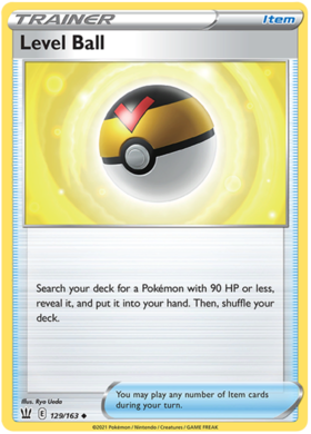 Pokemon Single Card - Battle Styles 129/163 Level Ball Uncommon Pack Fresh