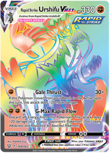 Pokemon Single Card - Battle Styles 169/163 Rapid Strike Urshifu VMAX Secret Rare Full Art Pack Fresh