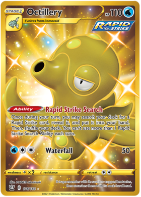 Pokemon Single Card - Battle Styles 178/163 Octillery Secret Rare Full Art Pack Fresh