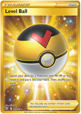 Pokemon Single Card - Battle Styles 181/163 Level Ball Secret Rare Full Art Pack Fresh