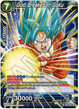Dragon Ball Super Single Card - BT1-031 SR God Break Son Goku Super Rare Pack Fresh