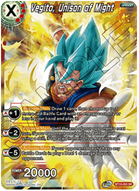 Dragon Ball Super Single Card - BT10-003 SR Vegito, Unison of Might Super Rare Pack Fresh