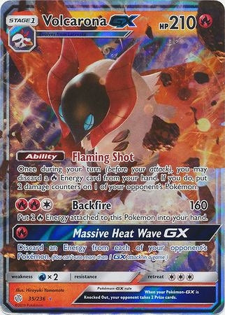 Pokemon Single Card - Cosmic Eclipse 035/236 Volcarona GX Pack Fresh