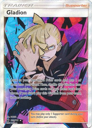 Pokemon Single Card - Crimson Invasion 109/111 Gladion Ultra Rare Pack Fresh