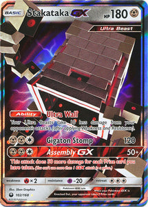 Pokemon Single Card - Celestial Storm 102/168 Stakataka GX Pack Fresh