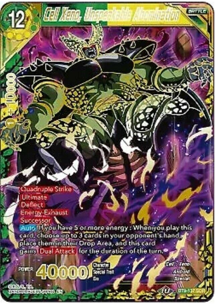 Dragon Ball Super Single Card - BT9-137 SCR Cell Xeno, Unspeakable Abomination Secret Rare Pack Fresh