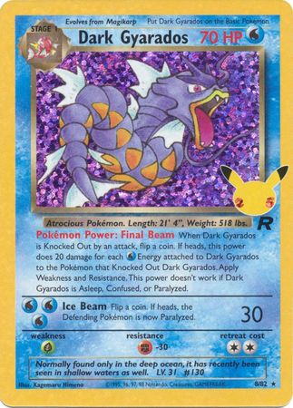 Pokemon Single Card - Celebrations Dark Gyarados 8/82 Holo