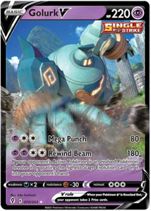 Pokemon Single Card - Evolving Skies 070/203 Golurk V Pack Fresh
