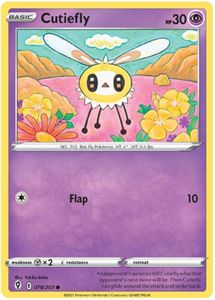 Pokemon Single Card - Evolving Skies 078/203 Cutiefly Common Pack Fresh